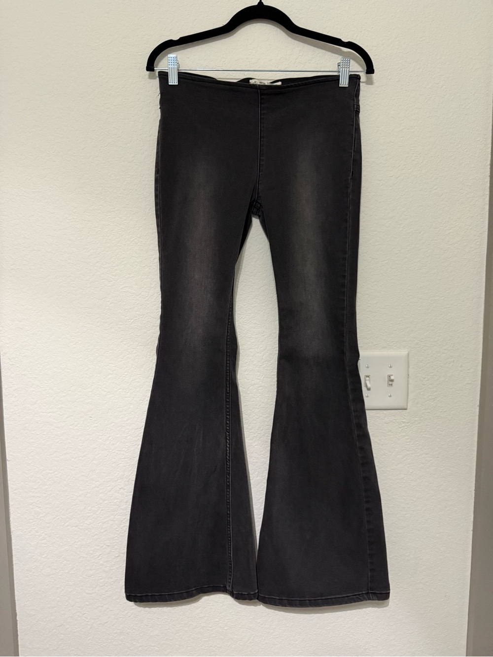 We The Free Penny Pull on Washed Black Flare Jeans